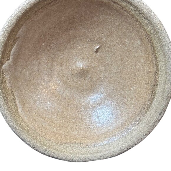 Vintage Handcrafted Ceramic Lidded Jar With Earthy Tones & Rustic Finish - Picture 8 of 10